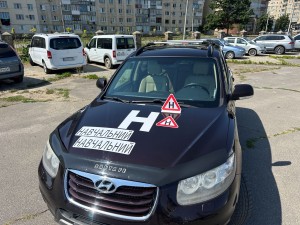 Набір магнітних знаків для навчального авто 5 шт(Біла Н)