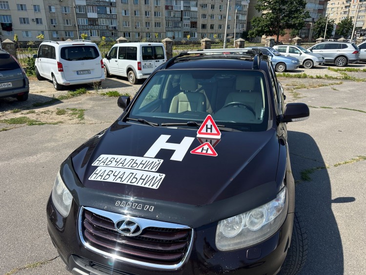 Набір магнітних знаків для навчального авто 5 шт(Біла Н)