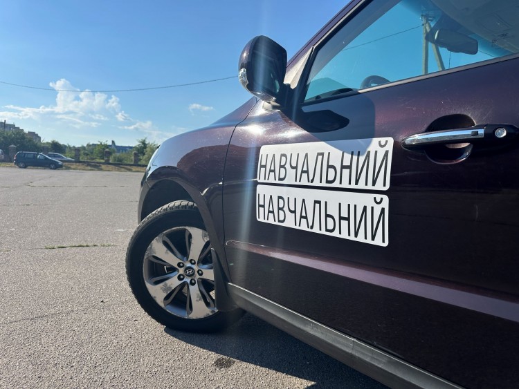 Набір магнітних знаків для навчального авто 5 шт(Біла Н)