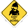 ЗНАК "BABY ON BOARD" (МОДНИЙ) НА АВТО МАГНІТНИЙ,ЗЙОМНИЙ