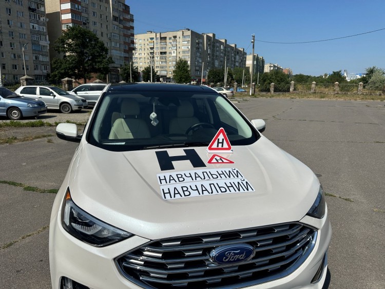 Набір магнітних знаків для навчального авто 5 шт(Чорна Н)